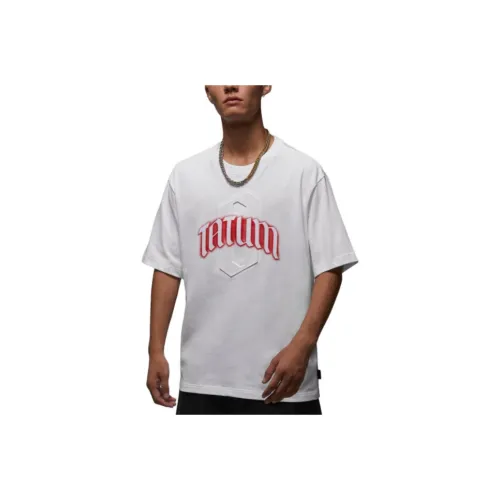 JORDAN Tatum Белый Университетский Красный Мужская T-Рубашка