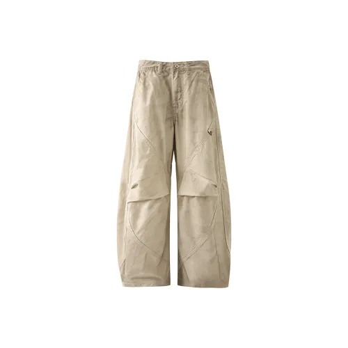 BAOZAN Ecru Потертый Цвет Унисекс Повседневные Штаны