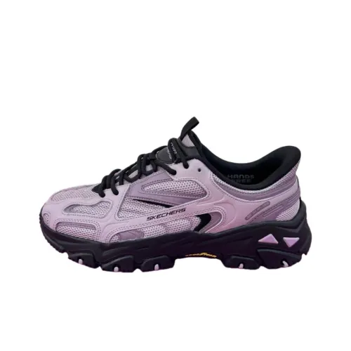 Skechers Slip ins Амортизация и Дышащий Низкий Топ Повседневная Обувь Женская Фиолетовая