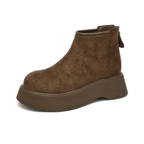 Jin Baichuan Ботильоны 5 см Женские Зимний Стиль Позиционирование