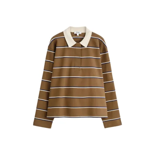 COS Коричневый Полосы Женское Поло