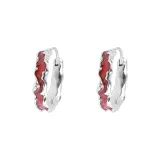 Серьги-кольца "Огненно-красный огонь"