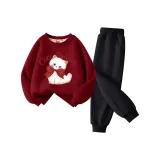 [Thickened и с флисовой подкладкой] Элегантный бордовый + однотонный черный