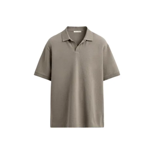 ZARA Мужская рубашка поло красного и коричневого цвета