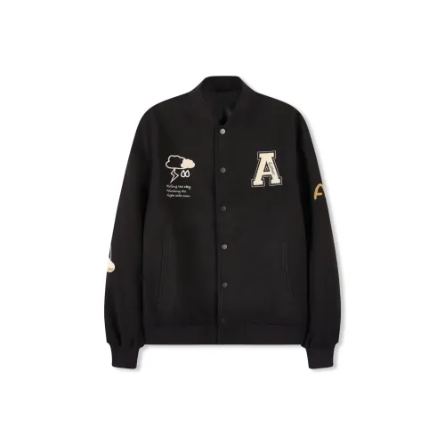 Cabbeen Угольный Черный Универсальный Свободный крой Мужские Куртки