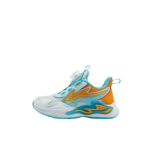 361°KIDS Противоскользящие Износостойкие Дышащие Низкие Беговые Кроссовки Церулеан Синий Белый Манго Золотой Детские