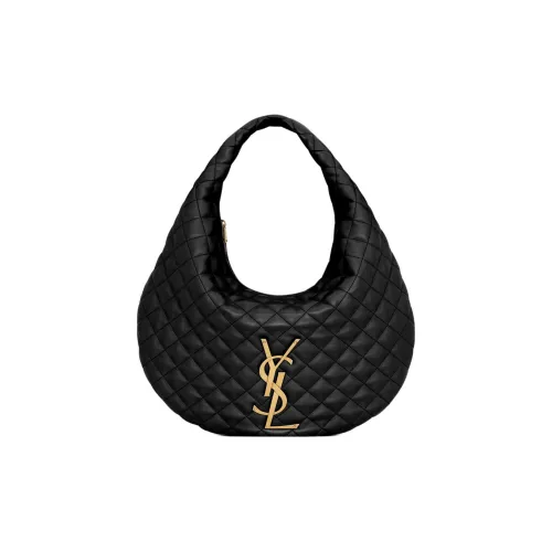 SAINT LAURENT Sheepskin Hobo Bag Women's Black