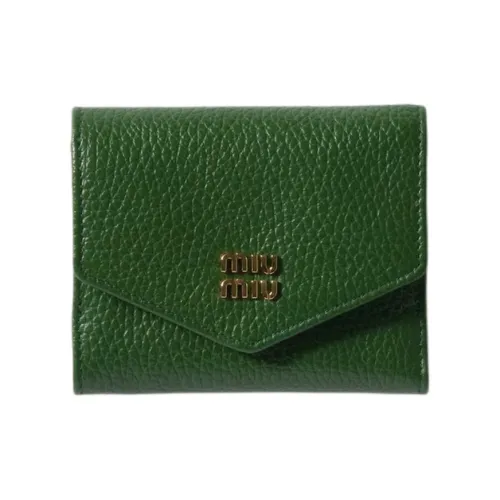 MIU MIU Телячья кожа Кошелек Маленький Женский Loblolly Сосновый зеленый