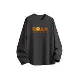 [100% Чесаный Хлопок] Темно-Серый (Mb Упрощенная Улыбка Центральный Логотип)