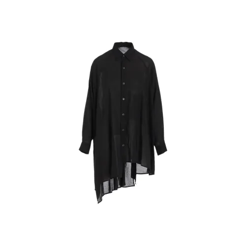 Yohji Yamamoto Femme FW25 Целлюлоза LAWN Реглан Длинный Рукав БЛОУЗА Рубашка Женская