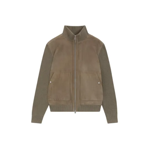 Hugo Boss Коричневый Мужской Кожаные куртки