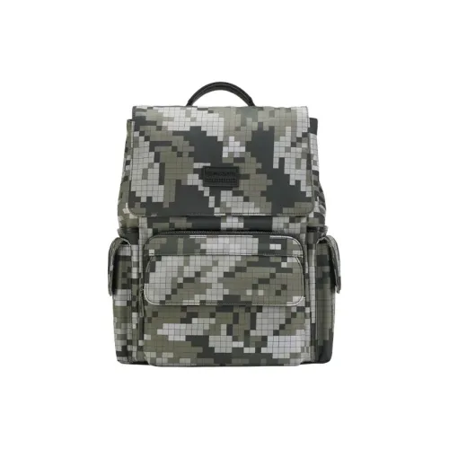 SAMSONITE V A Коллаборация Нейлон Рюкзак Унисекс Пиксель Зеленый