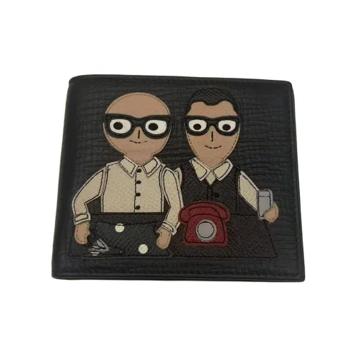 Dolce Gabbana Кошелек из коровьей кожи Унисекс Черный