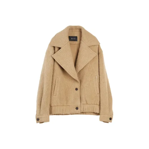 ELLE Темный хаки Женское пальто