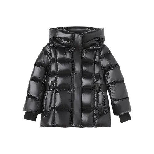YUANYUAN GIRL Черный укороченный Kids Пуховик