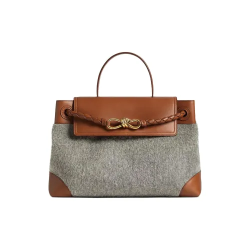 Bottega Veneta CIAO Полиэстер Сумка Стандартная Женская Серый Светлый Цвет Дерева