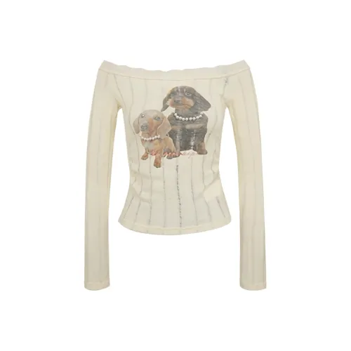 Nathania Светло-желтые Женские T-рубашки