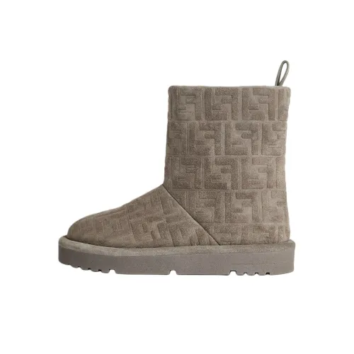 FENDI Apres CHIC Короткие Сноубутсы Женские Серые