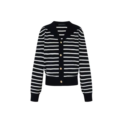 MO CO Синие и белые полоски цвет женские кашемировые свитеры