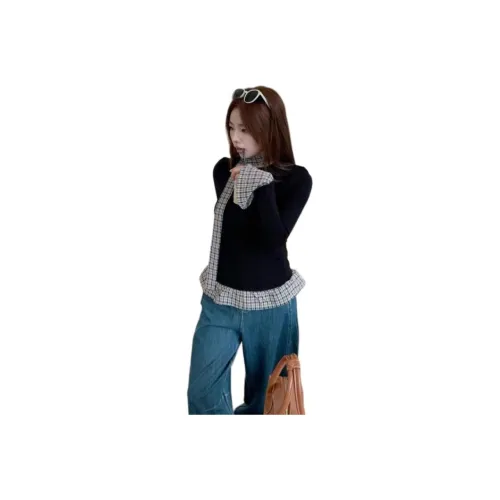 HKPXR Черные Женские T-рубашки