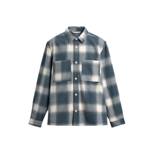 ZARA Синие Белые Мужские Рубашки