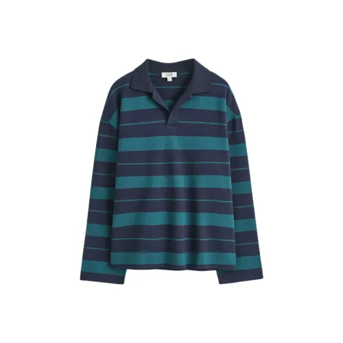 COS Темно-синий синий мужской регбийный джерсий