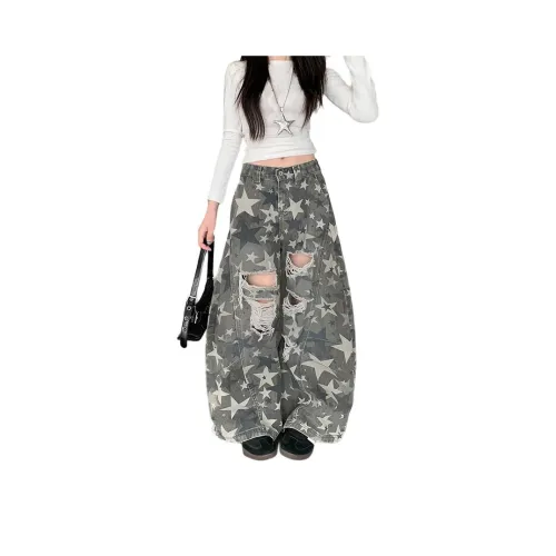 OMOIDAS Камуфляж Женские Джинсы