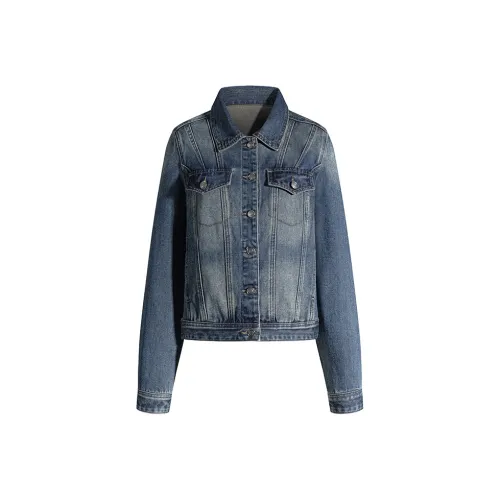 ZAVK 【Ностальгический синий】 Женские Джинсовые куртки