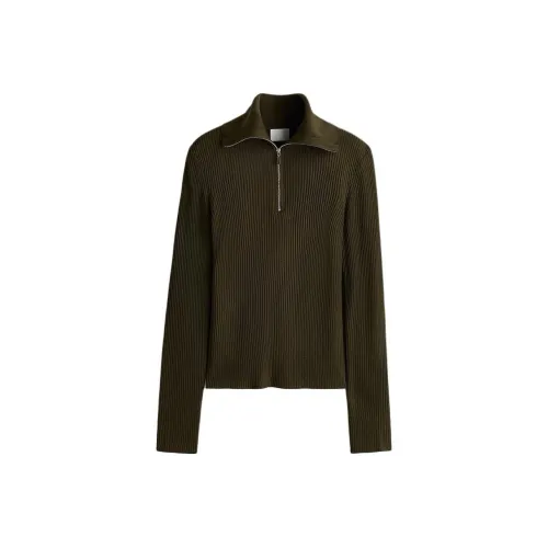 H M Темный хаки зеленый женский трикотаж