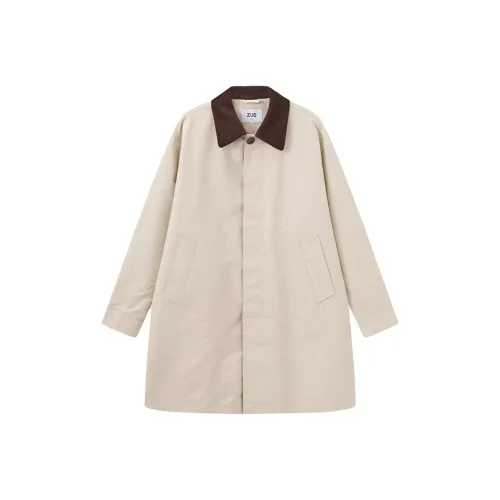 ZUO Экрю Мужской Тренч