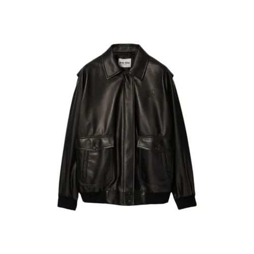 MIU MIU FW25 Кожа Куртка Женская