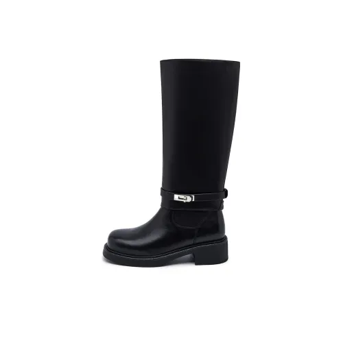 ELLE Foldover Ботинки Супер Популярные Колено Высокие сапоги Женские 2025 Женские Ботинки