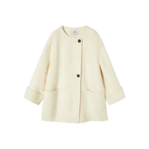 XIANGYING Цапельно-белый Женское пальто