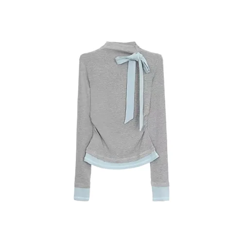 Wang Leshi Серые Женские T-рубашки