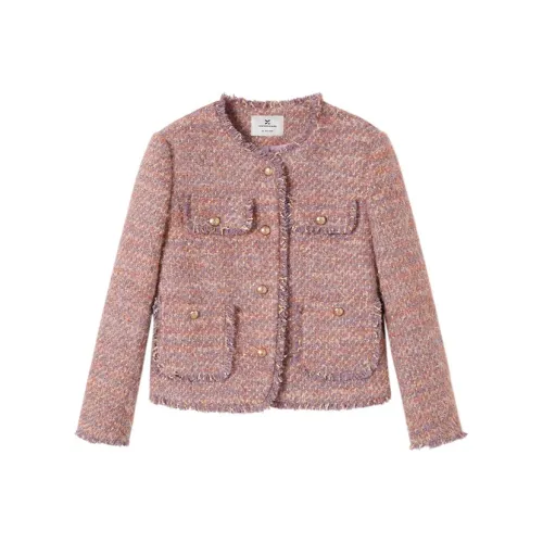 XIANGYING Silver Peony Women's Short Coat XIANGYING Серебряный Пион Женское Короткое Пальто