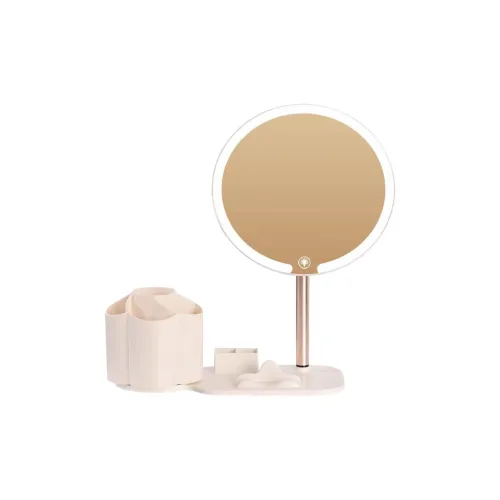 SYOURAN HD Зеркало для макияжа Viral Трехцветный Умное Освещение Большой Размер Портативный Зеркало для макияжа LED для Спальни на Подставке