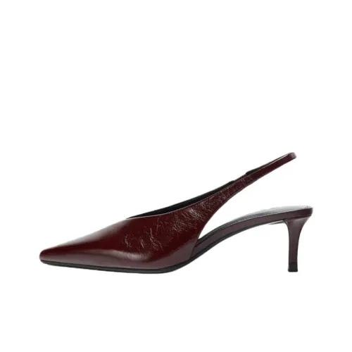 ZARA Узкий каблук Высокие каблуки 6 см Женские Темно-красный Цвет