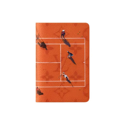 LOUIS VUITTON Покрытый холст Картхолдер Унисекс Оранжевый