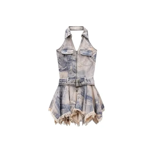 DITB Синий Женские Платья без рукавов