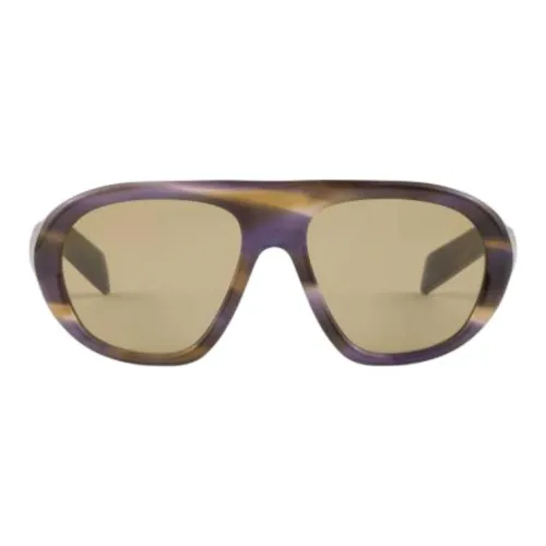 PRADA Ацетат Aviator Солнцезащитные очки Женские Streaked Lagoon Blue