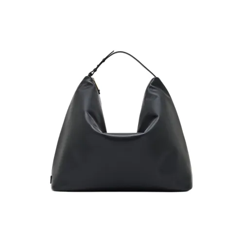 EMPORIO ARMANI Сумка-хобо из коровьей кожи плечевая сумка размер Extra Large женская черная