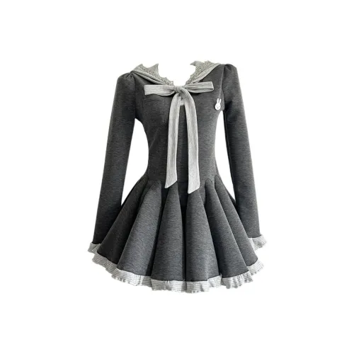 Incolore Длинное платье с длинными рукавами женское