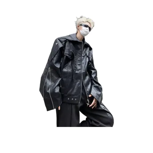 SOCKKEY Кожа Куртка Пальто Унисекс