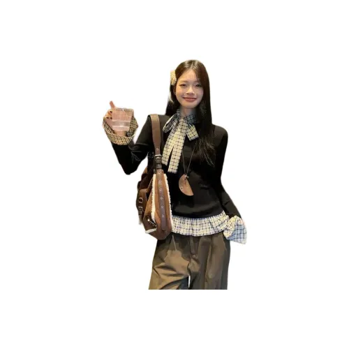 HKPXR Черные Женские T-рубашки