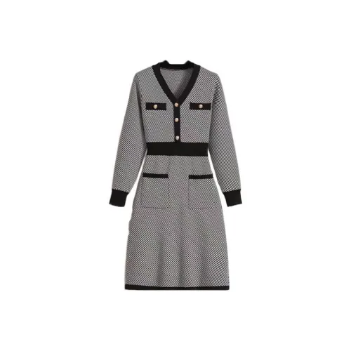 COVT Длинное платье с длинными рукавами женское