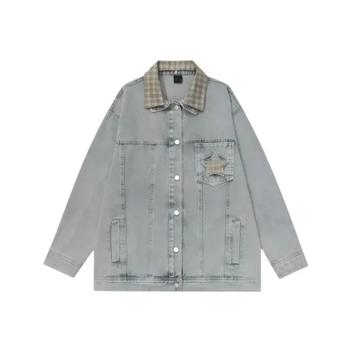 MILING Синий Унисекс Детские Джинсовые Рубашки