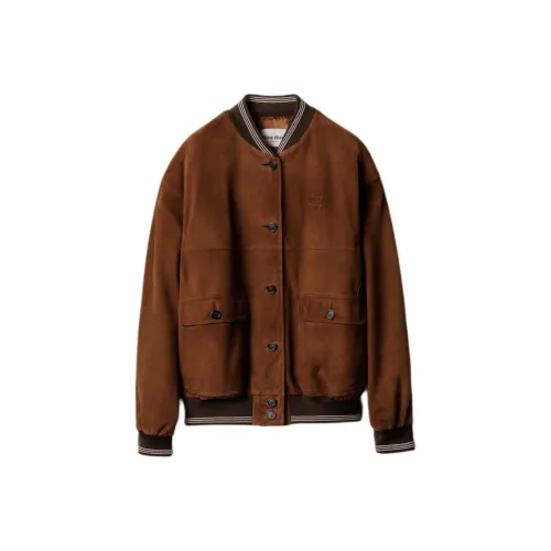 MIU MIU Коньячный кожаный куртка для женщин
