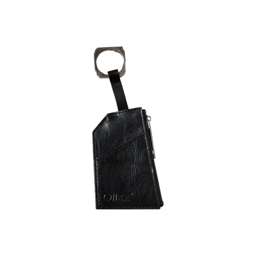 HUANXIANGZHE Картхолдер из растительной дубленой кожи унисекс черный