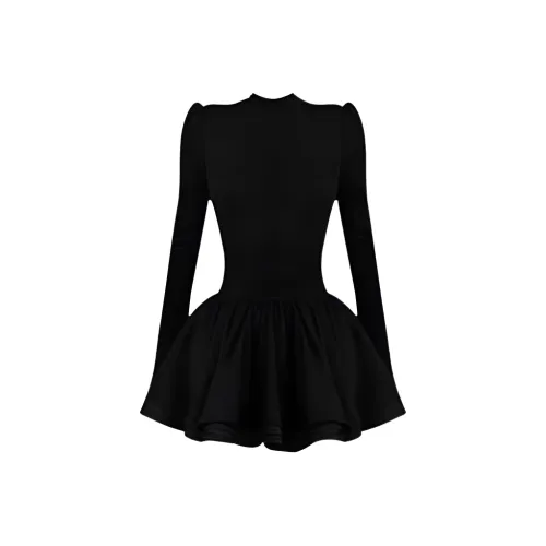 Wang Leshi Длинное платье с длинными рукавами женское