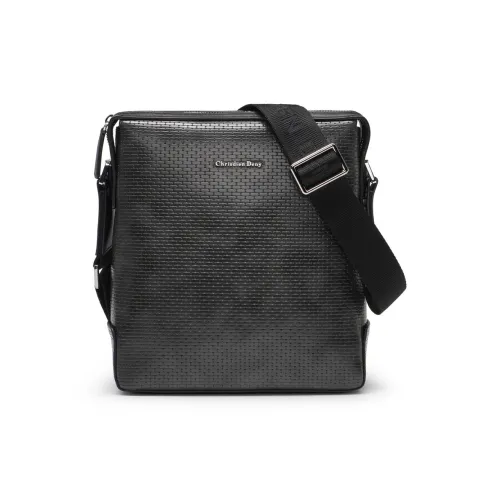 CHRISDIEN DENY Сумка через плечо из коровьей кожи среднего размера мужская черная